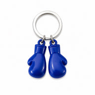 Sleutelhanger van een bokshandschoen in de kleur blauw