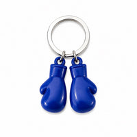 Sleutelhanger van een bokshandschoen in de kleur blauw