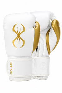 Sting Evolution leren bokshandschoenen - Wit/Goud