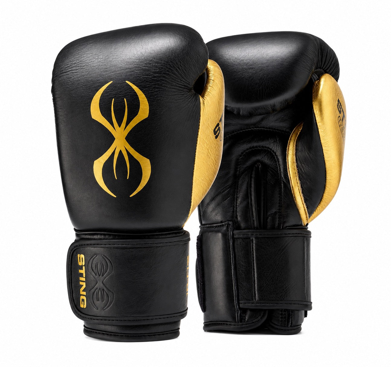 Sting Evolution Leren Bokshandschoenen Zwart/Goud