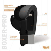 Super Pro Combat Gear Boxer Pro Bokshandschoenen Klittenband