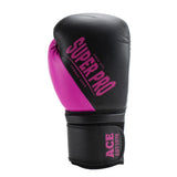 Superpro bokshandschoenen in de kleuren zwart en roze