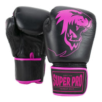 Roze bokshandschoenen van Superpro leer