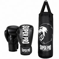 Super Pro Combat Gear Bokszakset met Bokshandschoenen - Zwart