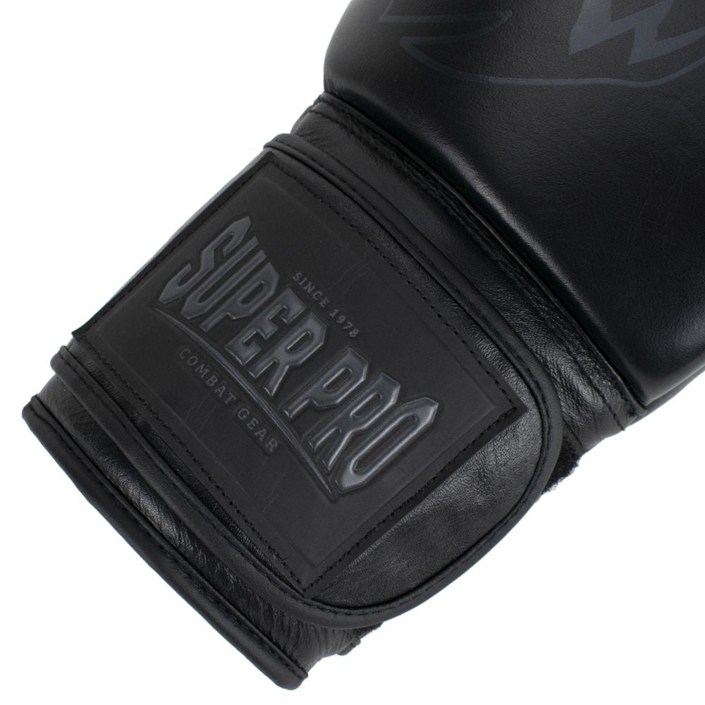 Super Pro Combat Gear Lederen Legend (Kick)Bokshandschoenen zwart