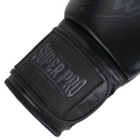 Super Pro Combat Gear Lederen Legend (Kick)Bokshandschoenen zwart