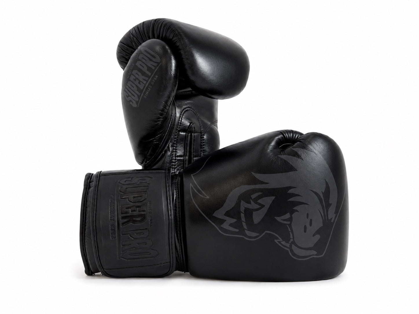 Super Pro Combat Gear Lederen Legend (Kick)Bokshandschoenen zwart
