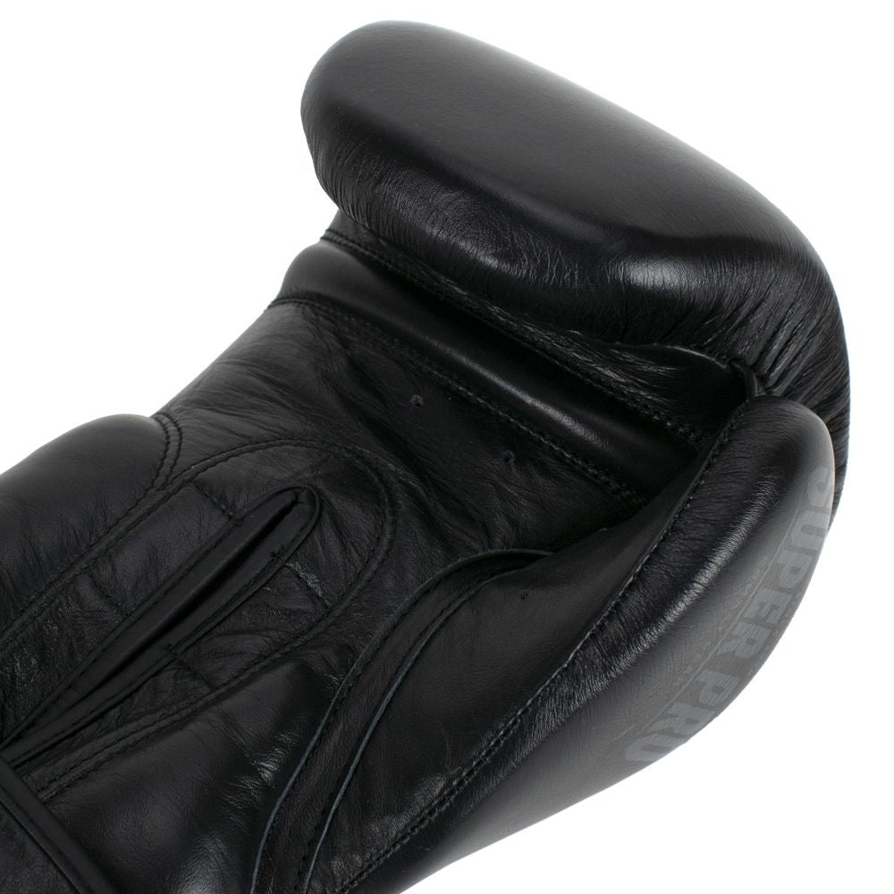 Super Pro Combat Gear Lederen Legend (Kick)Bokshandschoenen zwart
