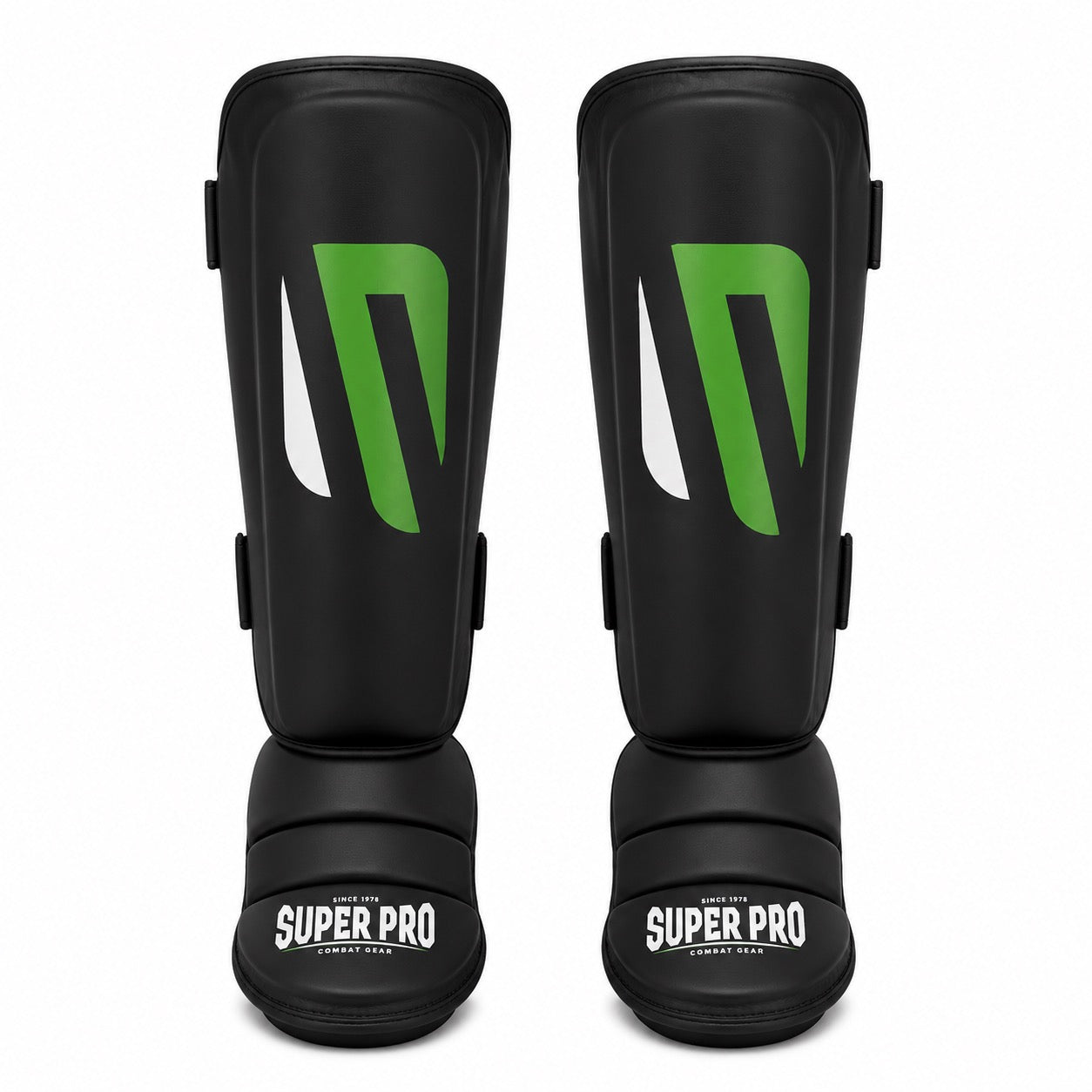 SUPER PRO COMBAT GEAR SCHEENBESCHERMERS NO MERCY, ZWART - GROEN - ZILVER