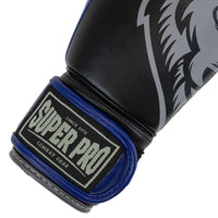 Superpro bokshandschoenen voor kinderen blauw en zwart voor boksen en kickboksen