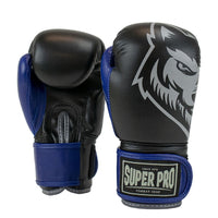 Superpro bokshandschoenen voor kinderen blauw en zwart voor boksen en kickboksen