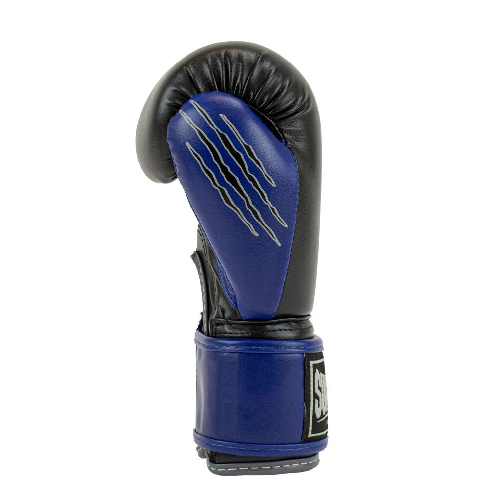 Superpro bokshandschoenen voor kinderen blauw en zwart voor boksen en kickboksen
