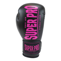 Super Pro Combat Gear Champ (kick)bokshandschoenen zwart/roze