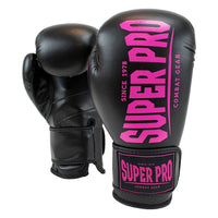 Super Pro Combat Gear Champ (kick)bokshandschoenen zwart/roze