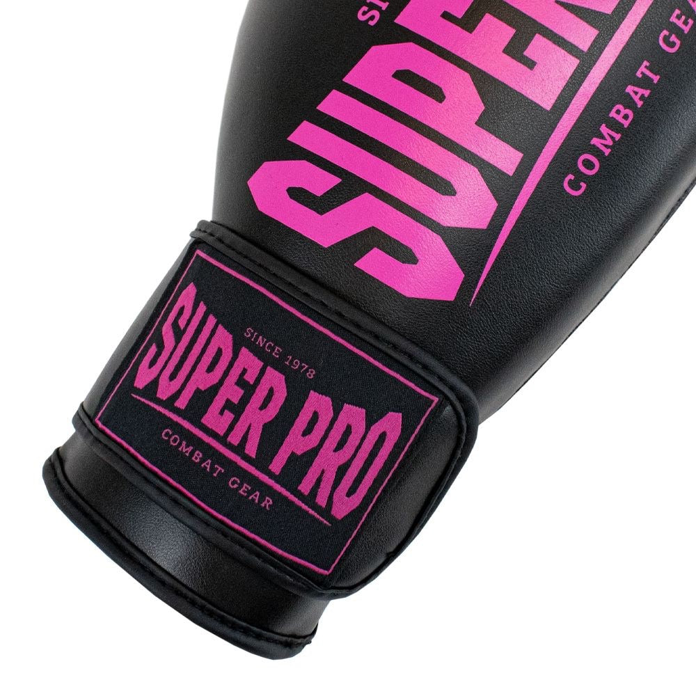 Super Pro Combat Gear Champ (kick)bokshandschoenen zwart/roze
