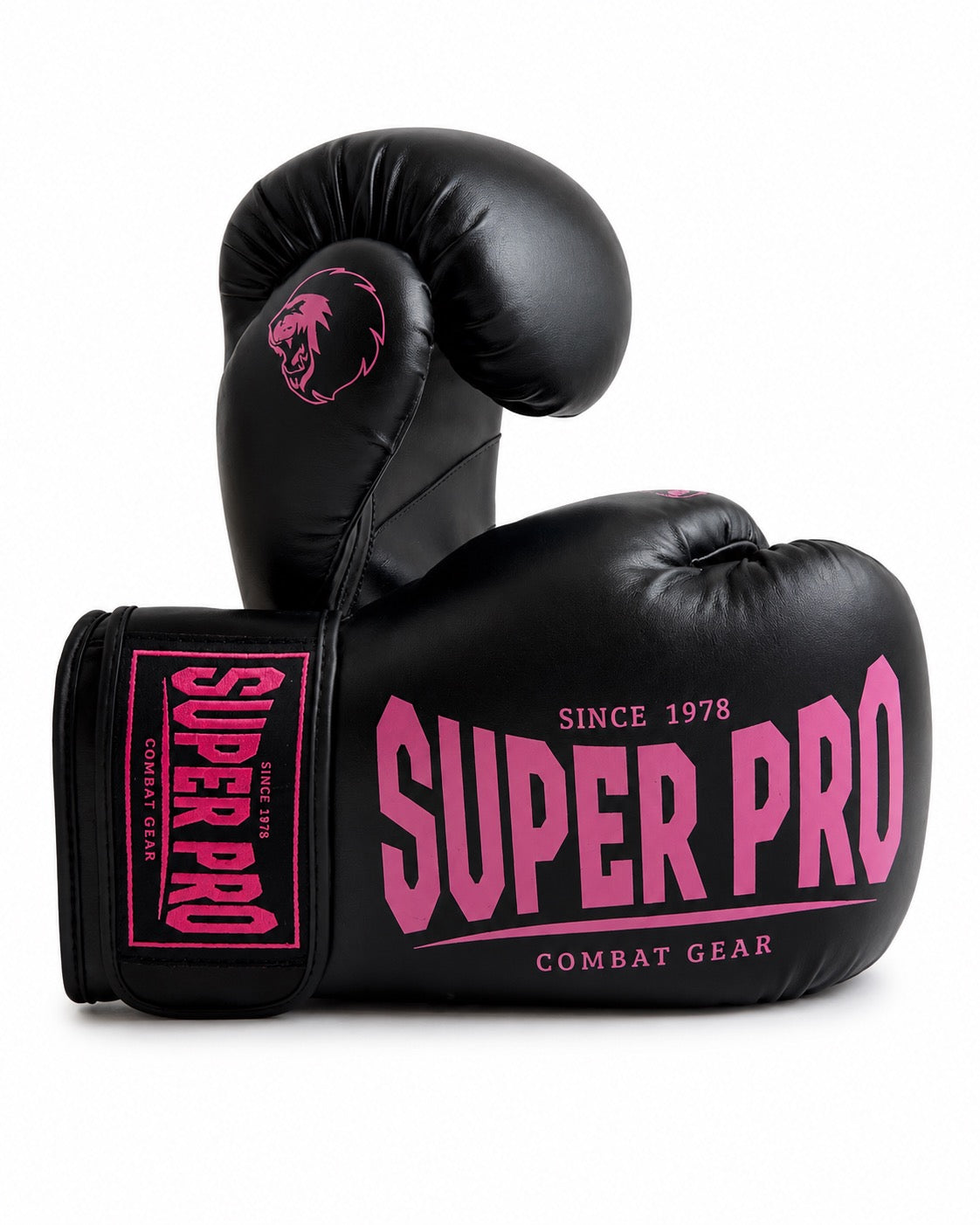 Super Pro Combat Gear Champ (kick)bokshandschoenen zwart/roze