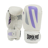 Superpro nor mercy bokshandschoen wit en paars voor boksen en kickboksen