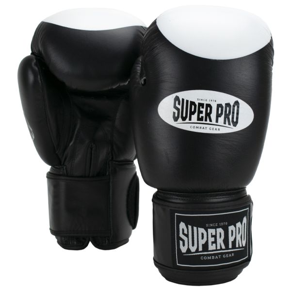Superpro bokshandschoenen zwart voor boksen en kickboksen