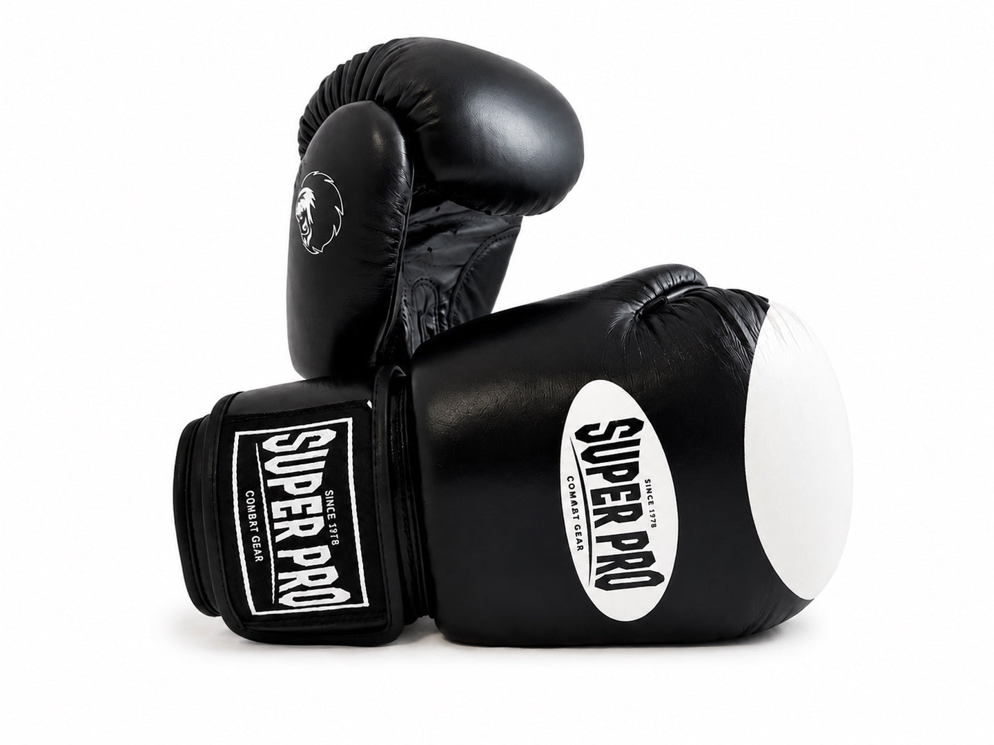 Superpro bokshandschoenen zwart voor boksen en kickboksen