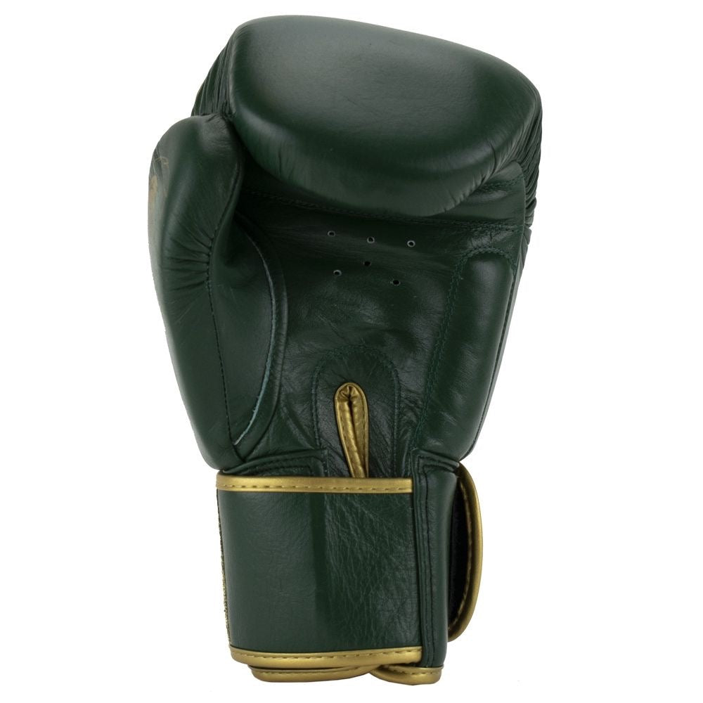 Superpro Warrior bokshandschoenen voor boksen en kickboksen in de kleuren goud en groen
