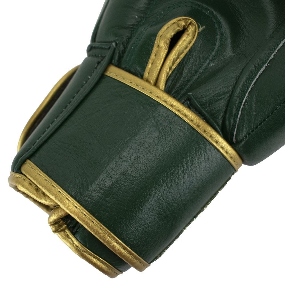 Superpro Warrior bokshandschoenen voor boksen en kickboksen in de kleuren goud en groen