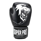 Superpro bokshandschoenen voor kickboksen en boksen in de kleuren zwart en wit