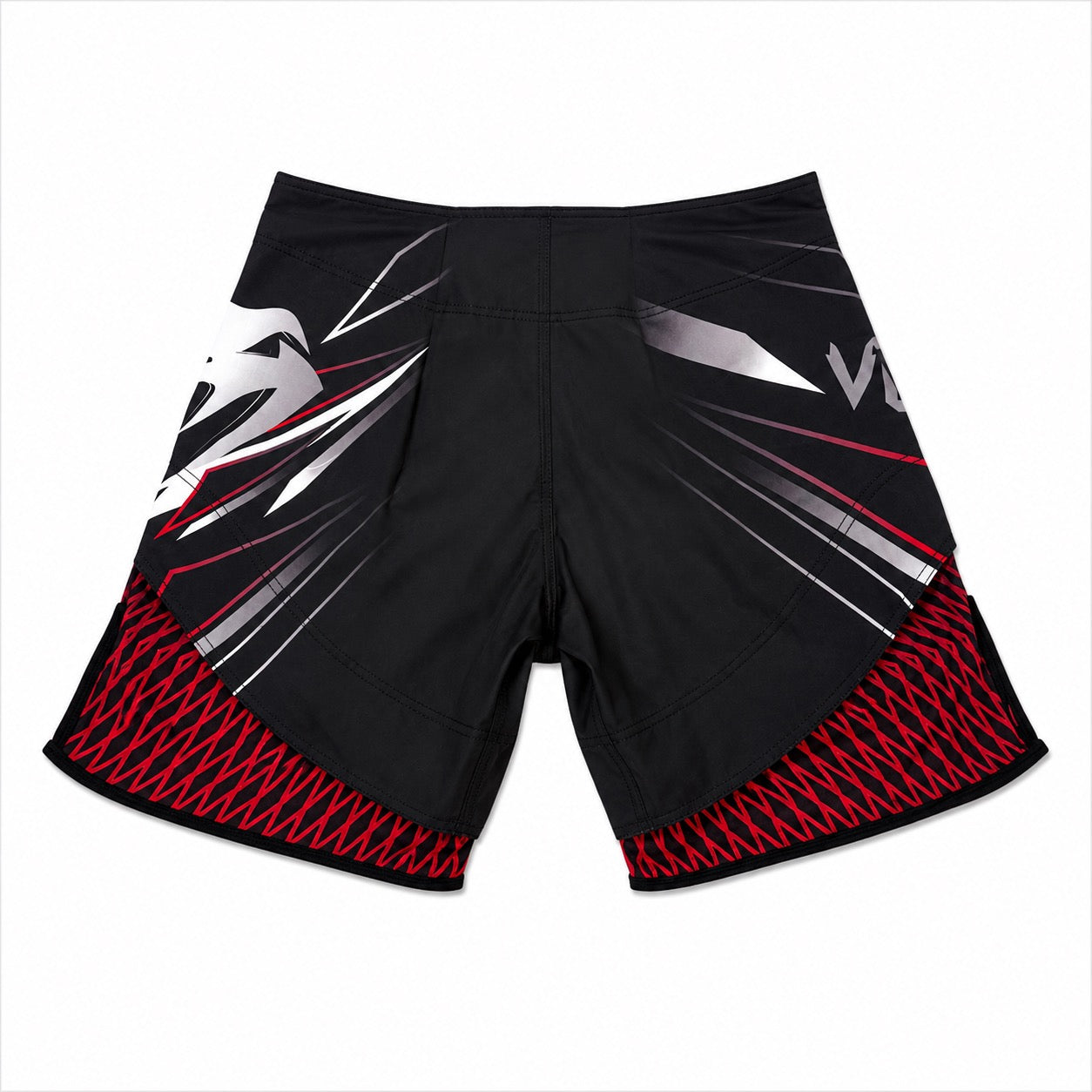Venum fightshort voor mma en kickboksen zwart en rood