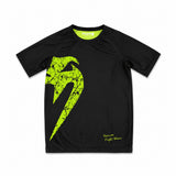 Venum Rashguard voor mma in het zwart met groen