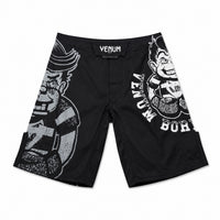 Venum kickboksbroek voor mma en kickboksen zwart met wit