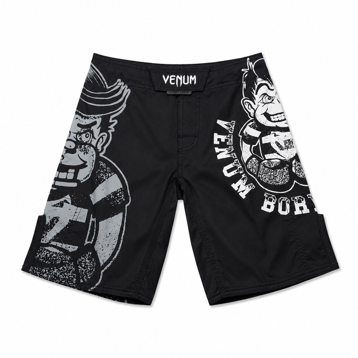 Venum kickboksbroek voor mma en kickboksen zwart met wit