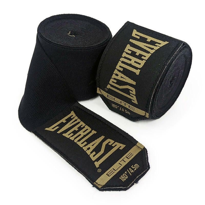 Zwarte bandages voor boksen en kickboksen