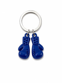 Blauwe sleutelhanger van een bokshandschoen