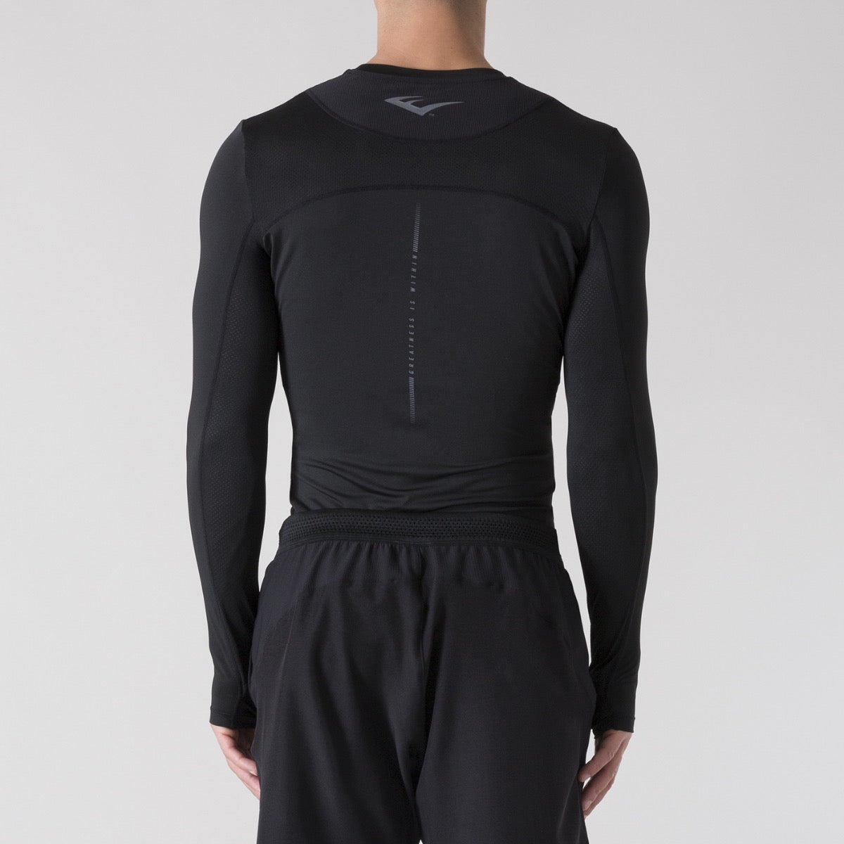Zwarte compressieshirt heren