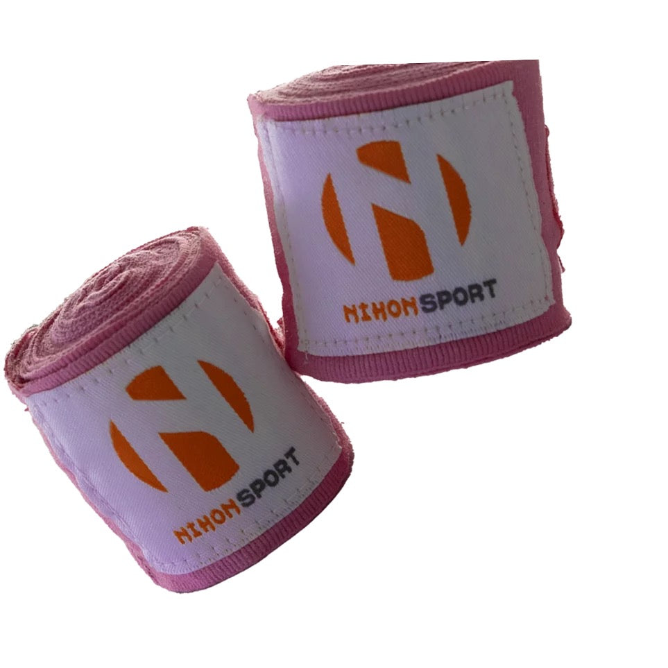 roze boksbandages 4,5 meter
